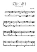 Téléchargez l'arrangement pour piano de la partition de Noël est venu en PDF